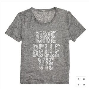J. Crew 100% Linen T-Shirt in Une Belle Vie